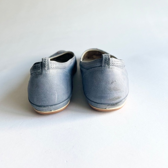 Ecco Grey Blue Leather Rubber Outsole Flats size EUR 41, US 10.5 - Picture 9 of 16